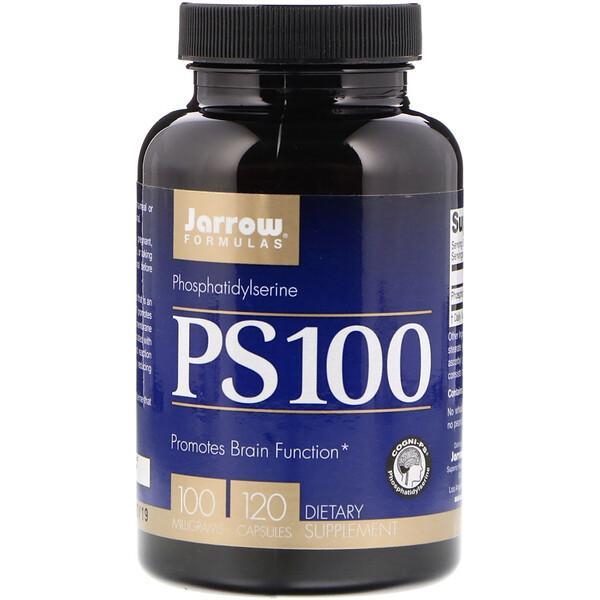 Jarrow Formulas PS 100 Phosphatidylserine Promotes Brain Function - 100mg, 120 Capsules
