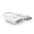 Cruxtec DTD4K-WH Displayport DP Male to DVI Female 4K@30Hz Cable Adapter White