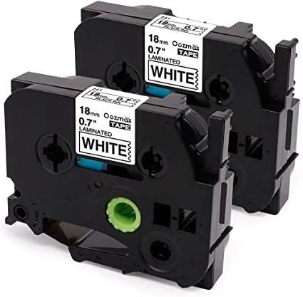 Premium Generic Label Cassette - Black on White 18mm Replacement for Part Number : TZ-241,TZe-241