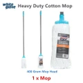 Cotton Mop Long Handle Home Floor Cleaning Microfiber Absorbent Heavy Duty