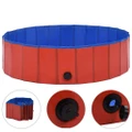 Foldable Dog Swimming Pool Red 120x30 cm PVC vidaXL