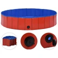 Foldable Dog Swimming Pool Red 160x30 cm PVC vidaXL