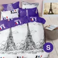 Single Size PARIS Design Quilt Cover Set