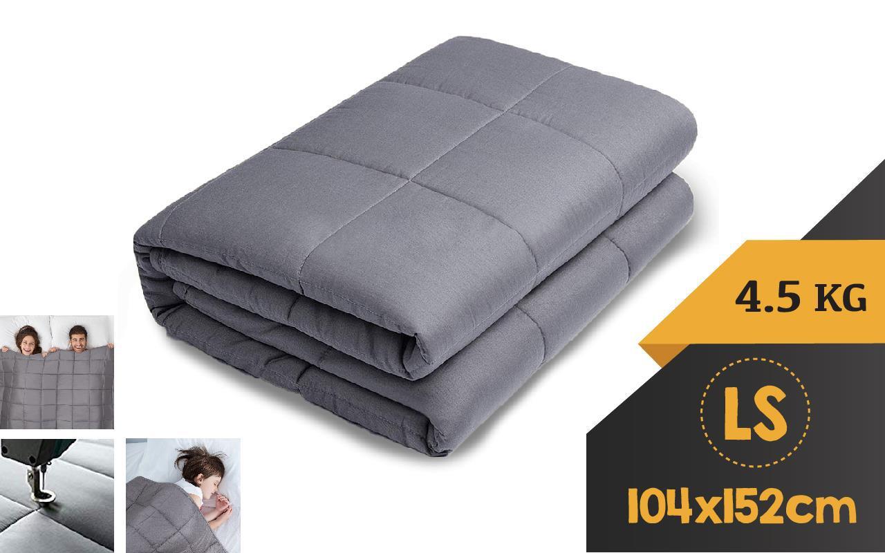WEIGHTED BLANKET LONG SINGLE Heavy Gravity GREY 4.5KG