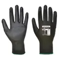 Black PU Palm Safety Gloves 12 Pairs - 12 Pairs, 9/Large