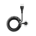 Sansai 1.5m 3in1 USB to USB-C Micro Charging Coiled Cable for iPad/iPhone Assort