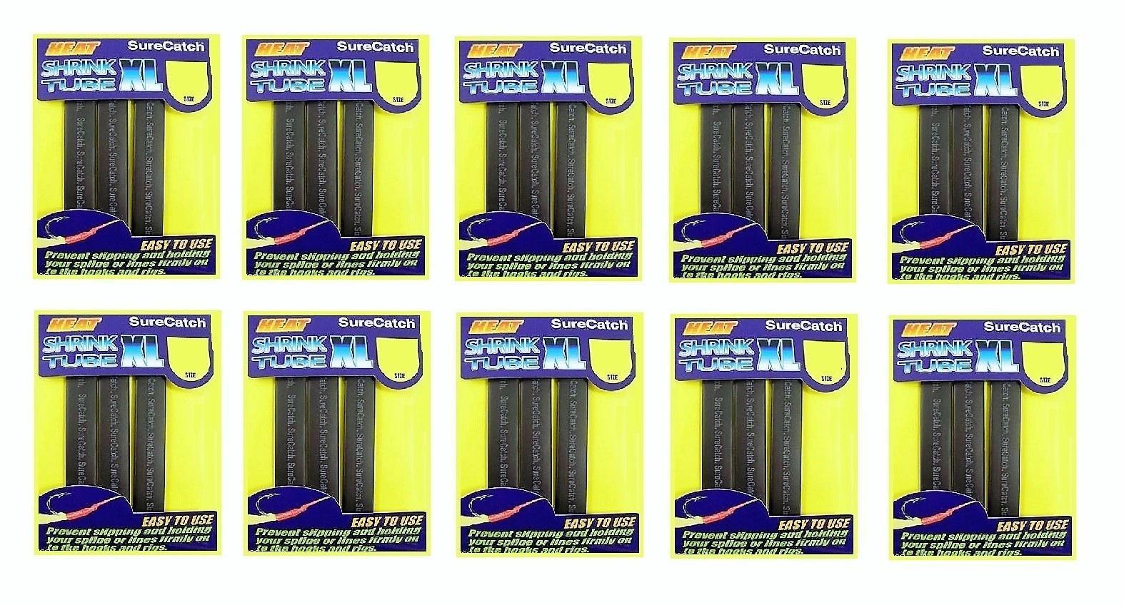 10 Pack - Fishing 7mm Heat Shrink Tubing -Black