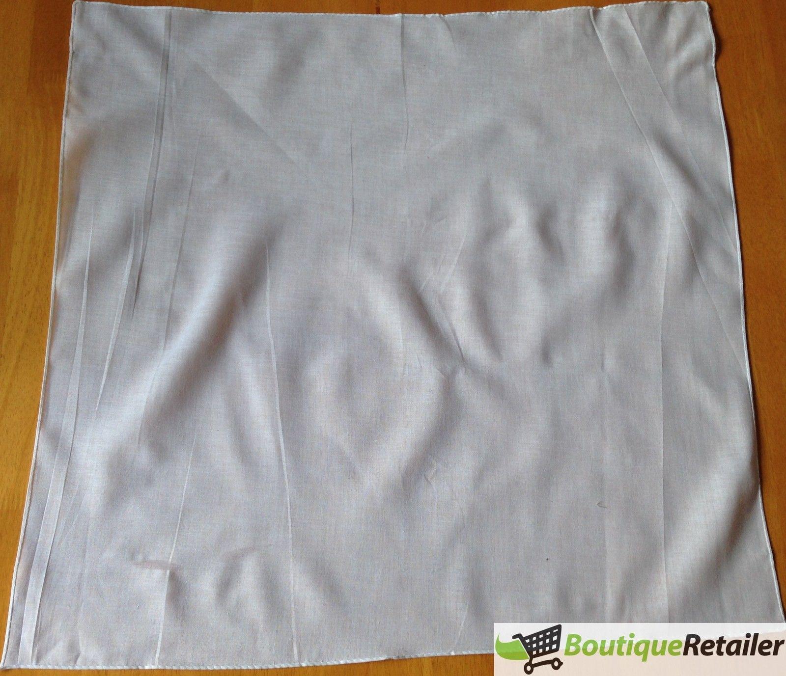 15x BULK BANDANA Paisley 100% COTTON Head Wrap Bandanna Head Wrap Summer Scarf - White (Plain)