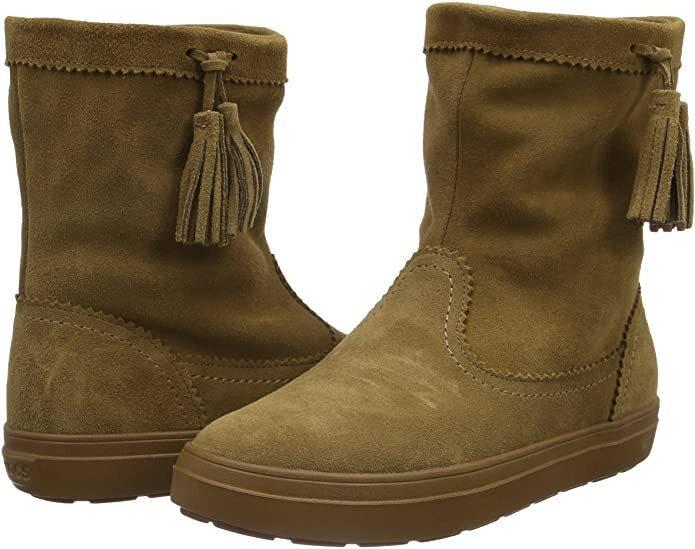 Crocs LodgePoint Womens Suede Leather Pull On Boots Ugg - Hazelnut - Women's US 4