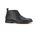 Hush Puppies Mens Harbour Leather Chukka Shoes Ankle Lace-Up Bounce 2.0 - Black - US 11