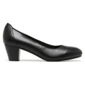 GROSBY Womens Ivy Flats Shoes Pumps Heels Closed Toe - Black - UK 10
