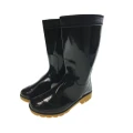 WORK GUM BOOTS Rubber Waterproof Rain Shoes Classic Unisex Gumboots - Black - 42 EUR