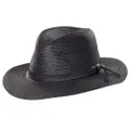 GOORIN BROTHERS Dawn Summer Braid Fedora Hat Cap Bros 100-9217 Wide Brim - Black - L