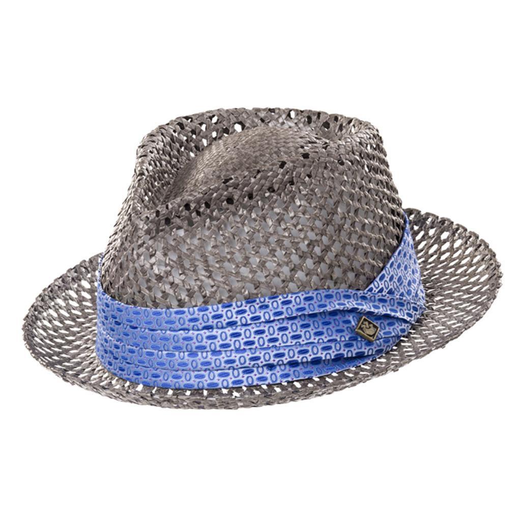 Goorin Brothers Straw Hat Light Sturdy Vented Trilby Sun Summer Fedora - Grey - L