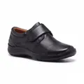 HUSH PUPPIES BLOKE Leather Shoes Slip On Extra Wide Work All Day Comfort - Black - UK 8