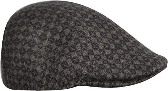 KANGOL Jacquard 507 Ivy Cap Driving Wool Blend Hat - Tic Tac Jac Dark Flannel - L