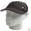 KANGOL Plaid Supre Ushanka Sherpa Chullo Lined Hat Warm Winter Ear Trapper Flying - Army Green/Black/Red - S/M