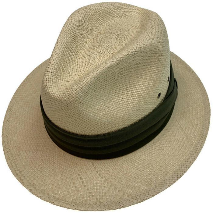 Luxury Genuine Panama Straw Hat Ecuadorian Fedora Brim - Hand Woven in Ecuador MADE IN USA - Medium (7 - 7 1/8)