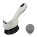 DOLANX Dish Brush with One Replacement Sponge Heads Short Handle Dish Brushes for Pot Pan Plate Dishes Cleaning