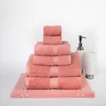 100% Combed Cotton 7 Pieces Bath Towel Set Rose Pink