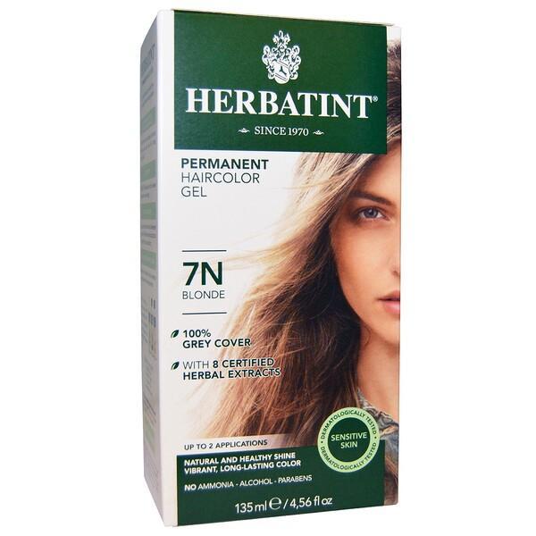 Herbatint, Permanent Haircolor Gel, 7N Blonde, 135 ml
