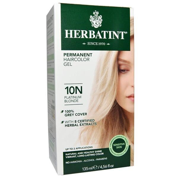 Herbatint, Permanent Haircolor Gel, 10N Platinum Blonde, 135 ml