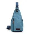 Canvas Chest Travel Bag CrossBody Messenger Sling Shoulder Backpack Universal BLUE COLOUR