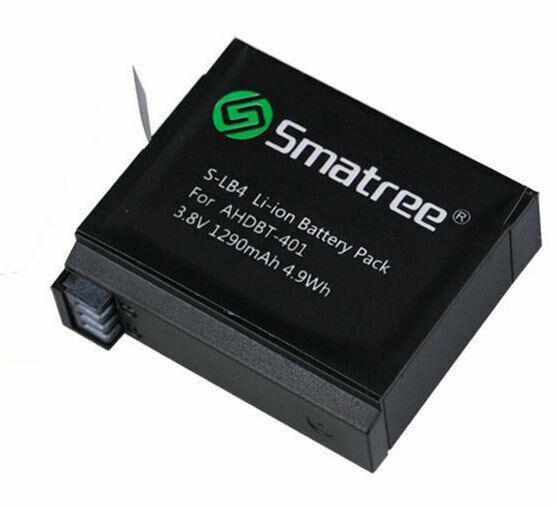 Smatree Battery (1 Pack) for Gopro Hero 4 (NOT for Hero 5)