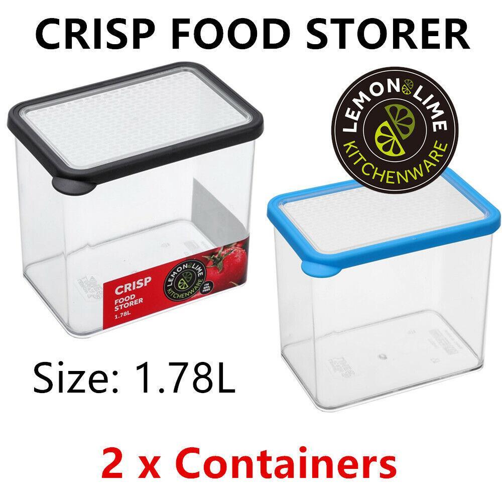 2x Fresh Food Storer 1.78L Air Tight Container Fresh Kitchen Storage Cooking Box