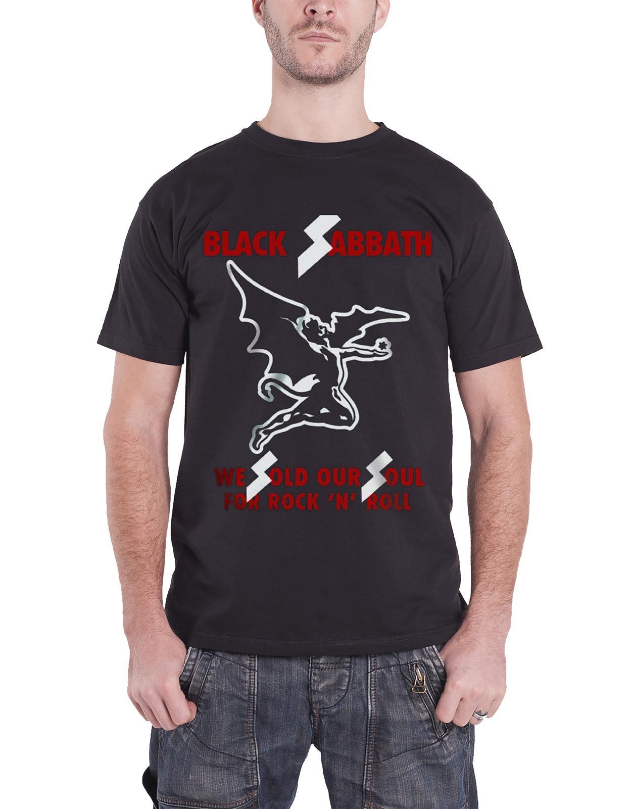 Black Sabbath T Shirt Sold Our Soul Demon Band Logo Official Unisex New Black