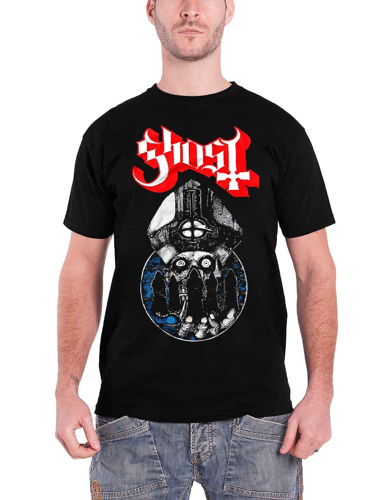 Ghost T Shirt Warriors band logo Papa new Official Mens Black