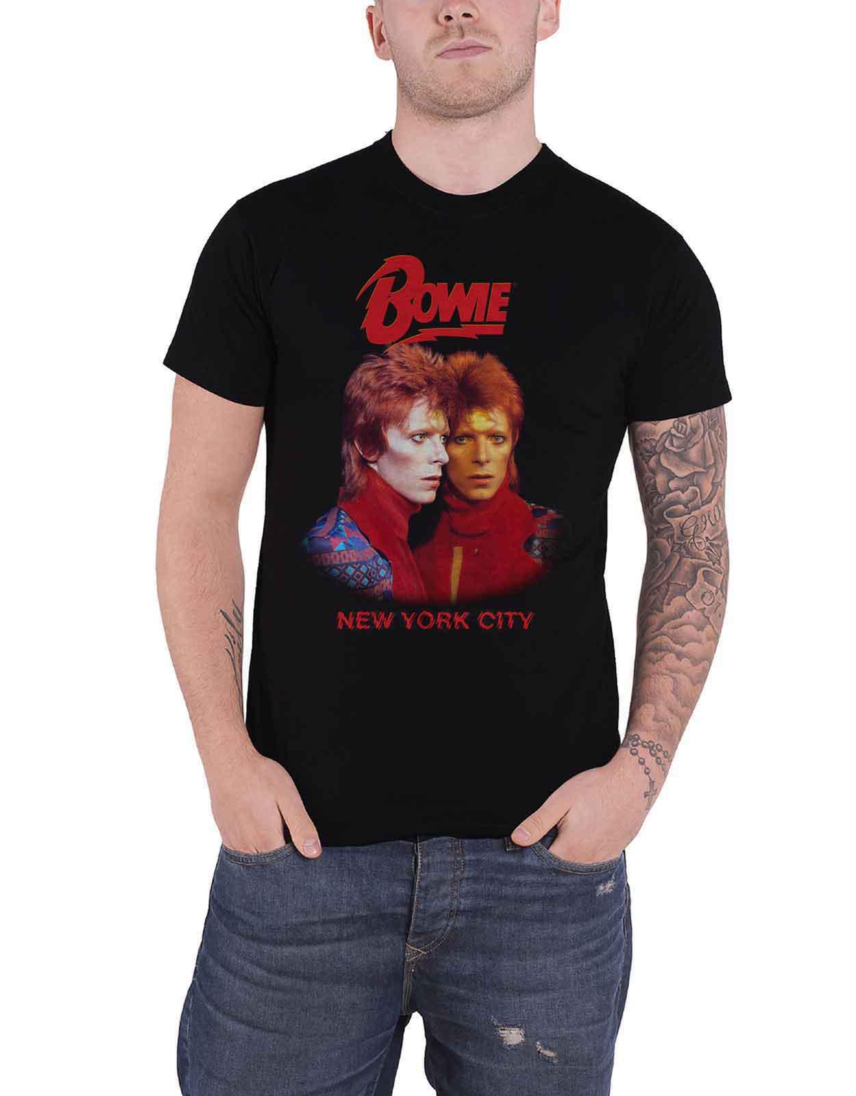 David Bowie T Shirt Live New York City Madison Square Garden Official Black