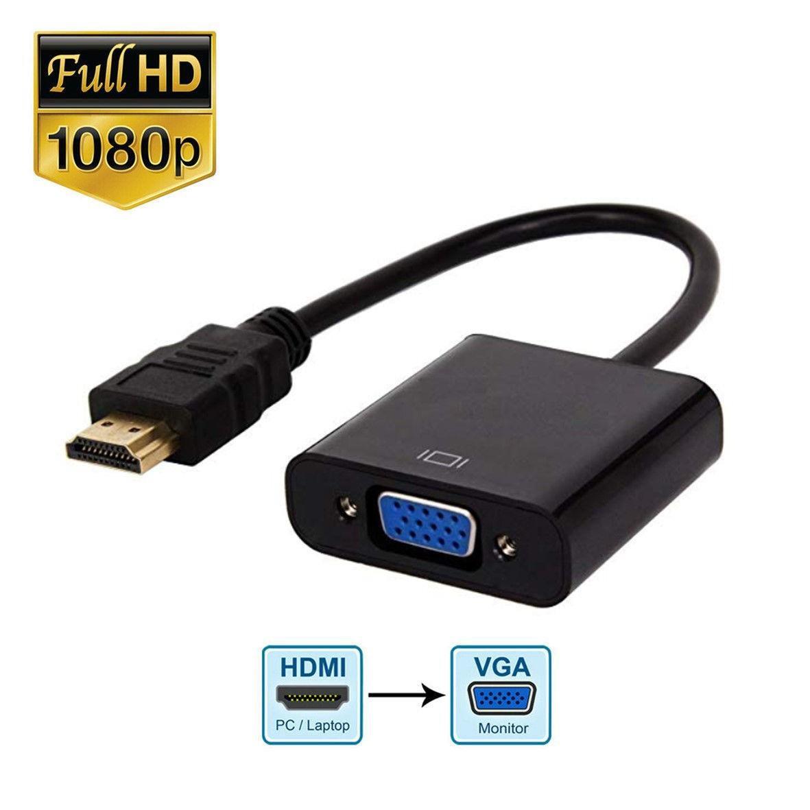 HDMI Male to VGA Female 1080p Adapter Video Cable Converter