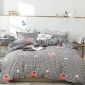 3D Black White Grid Strawberry 13001 Quilt Cover Set Bedding Set Pillowcases 3D Duvet cover