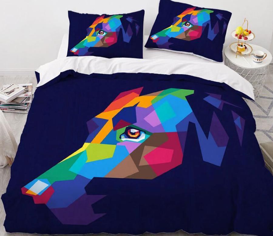 3D Color Dog Head 8845 Quilt Cover Set Bedding Set Pillowcases 3D Duvet cover