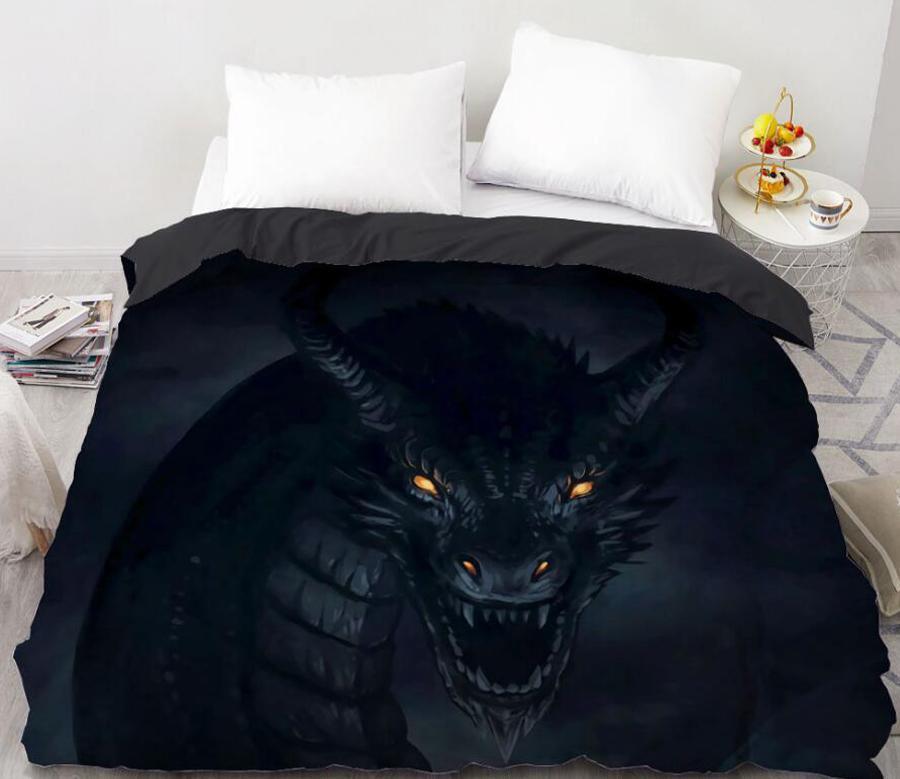 3D Black Dragon 8855 Quilt Cover Set Bedding Set Pillowcases 3D Duvet cover