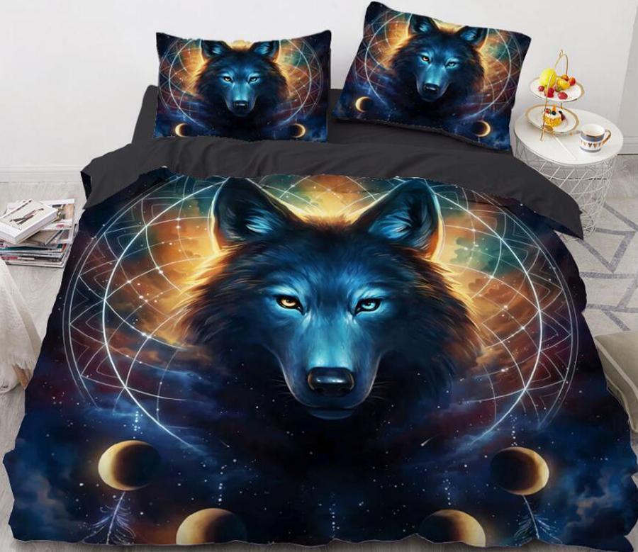 3D Wolf Starry Sky Planet 8851 Quilt Cover Set Bedding Set Pillowcases 3D Duvet cover