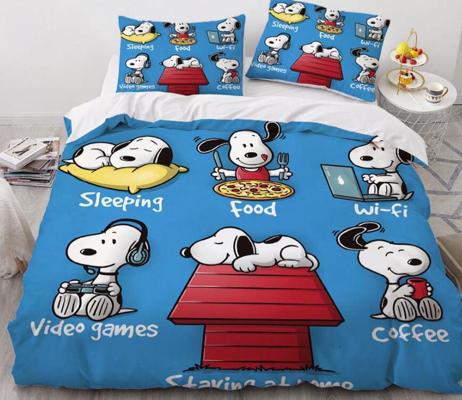 3D Cartoons Snoop Dog 8833 Quilt Cover Set Bedding Set Pillowcases 3D Duvet cover