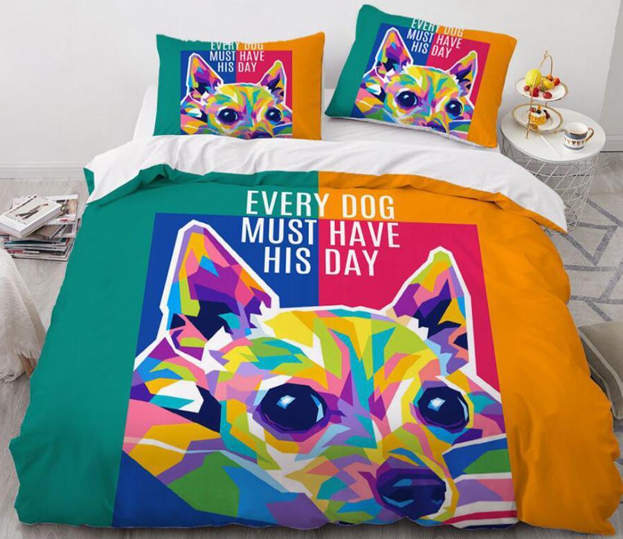 3D Color Dog 8842 Quilt Cover Set Bedding Set Pillowcases 3D Duvet cover
