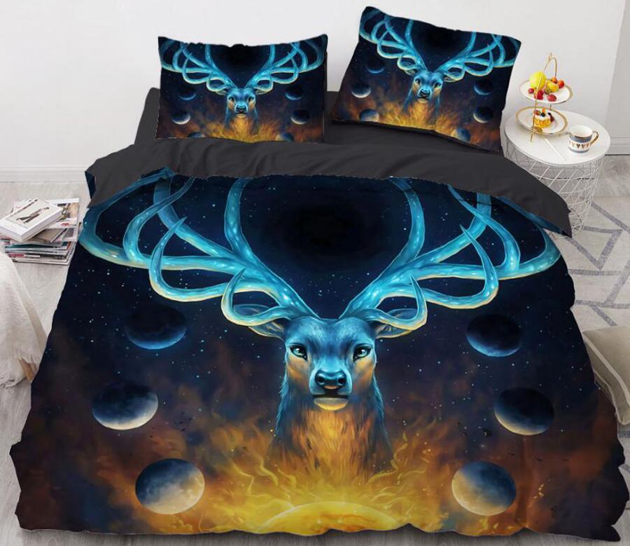 3D Deer Planet 8848 Quilt Cover Set Bedding Set Pillowcases 3D Duvet cover