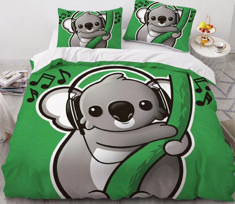 3D Cartoons Koala 8826 Quilt Cover Set Bedding Set Pillowcases 3D Duvet cover