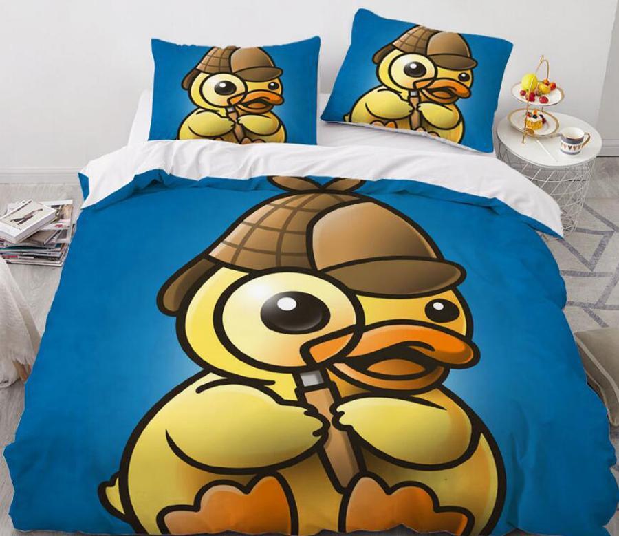 3D Cartoons Detective Duck 8824 Quilt Cover Set Bedding Set Pillowcases 3D Duvet cover