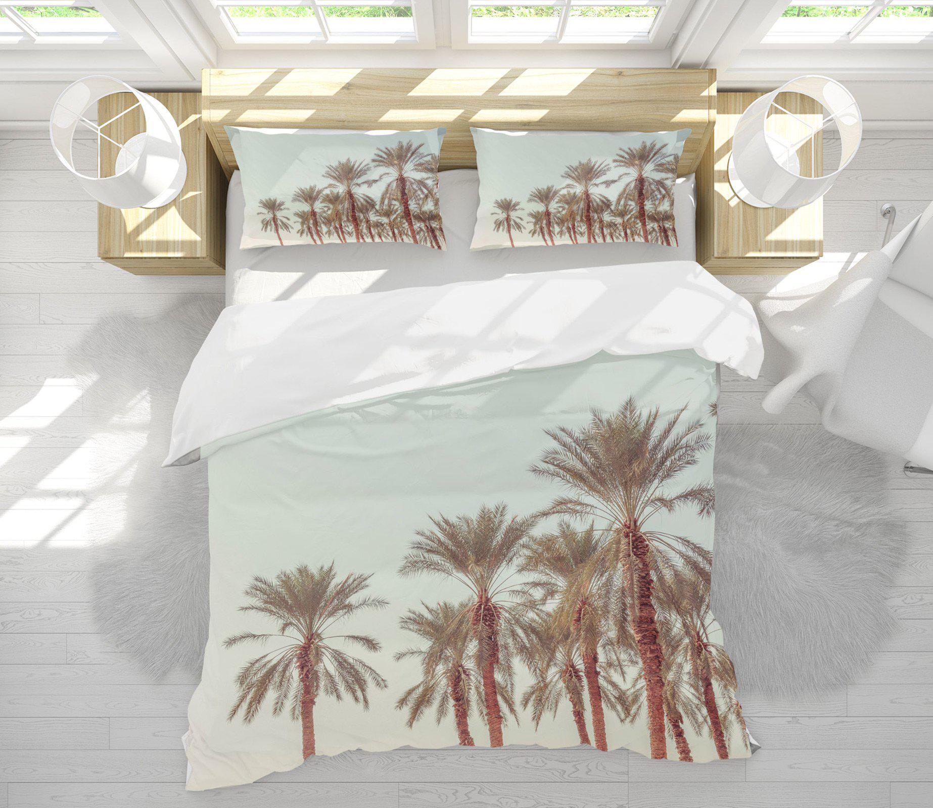 3D Palm Trees 1078 Assaf Frank Bedding Quilt Cover Set Bedding Set Pillowcases 3D Duvet cover
