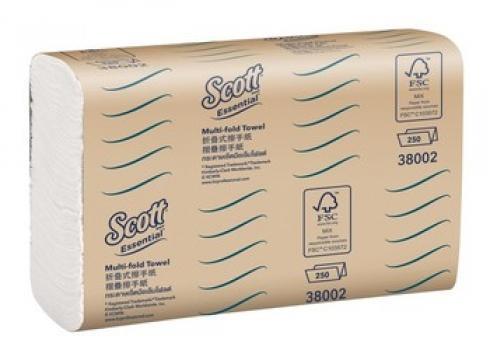 New Scott Essential 38002-S Hand Towel Multifold Single Pack - White Single Pack