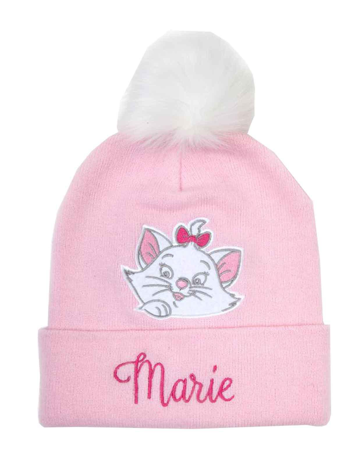 Aristocats Beanie Bobble Hat Marie Face Logo new Official Disney Pink One Size