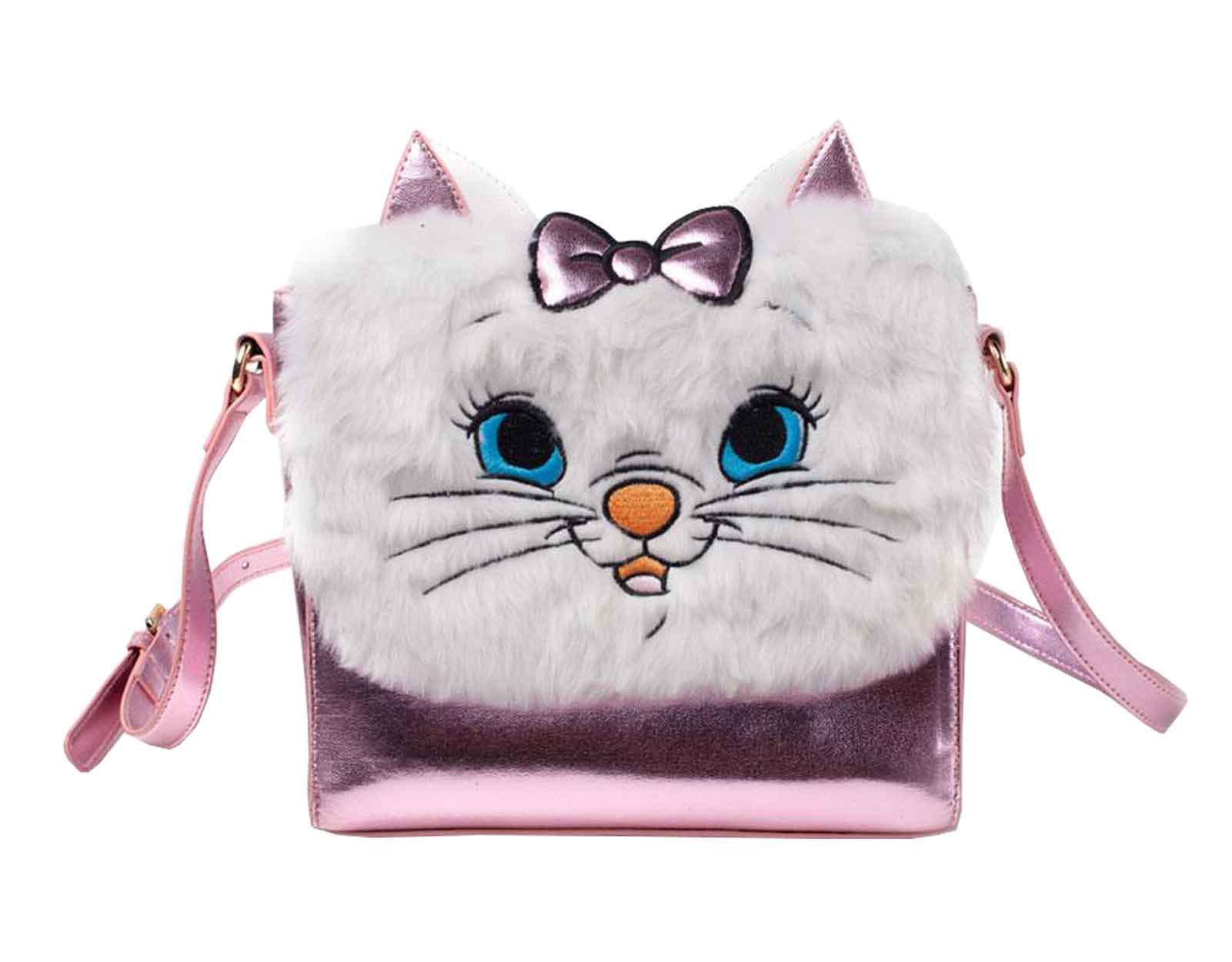 The Aristocats Shoulder Bag Marie face new Official Disney furry Pink One Size