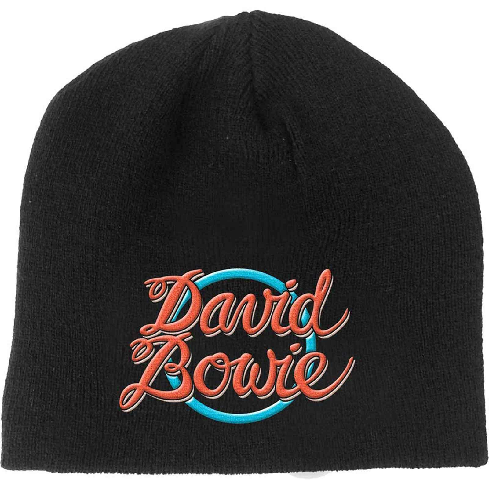 David Bowie Beanie Hat 1978 World Tour Logo new Official Black One Size