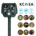 【Free Shipping】KCASA KC-JK550 5-Modes Ultrasonic Animal & Pest Repeller Solar Powered Outdoor Pest Repellent,Motion Activated with Solar Power Flashlight and USB Charge(KCASA-5)