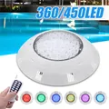 【Free Shipping + Flash Deal】 45W 450LED RGB Swimming Pool LED Light Remote Control IP68 Fountain(45W 450LED)