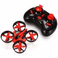 Eachine E010 Mini 2.4G 4CH 6 Axis 3D Headless Mode Memory Function RC Quadcopter RTF RC Tiny Gift Present Kid Toys(red,Left Hand(3 Batteries))